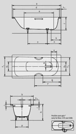 Kaldewei Saniform Plus 1700 X 700mm Single Ended Steel Bath With Grips (2 Tap Holes) 7 Kaldewei Saniform Plus 1700 X 700mm Single Ended Steel Bath With Grips (2 Tap Holes) -Lumibath Shop 111820010001 tech