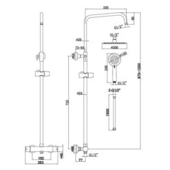Spey Series 2 Black Dual Head Thermostatic Shower Kit - Highlife Bathrooms 9 Spey Series 2 Black Dual Head Thermostatic Shower Kit - Highlife Bathrooms -Lumibath Shop 13117B 1 570x807 1