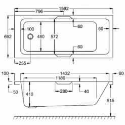 Carron Quantum Integra 1600 X 700 Bath With Twin Grips - Carronite 6 Carron Quantum Integra 1600 X 700 Bath With Twin Grips - Carronite -Lumibath Shop 15 quantum integra 1600x700 tech d