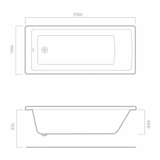 Tissino Lorenzo 1700 X 700mm Premium Reinforced Single Ended Bath 2 Tissino Lorenzo 1700 X 700mm Premium Reinforced Single Ended Bath - Image 2