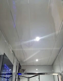 Neptune 200 Moderna White & Chrome Flat Panel - PVC Plastic Wall & Ceiling Cladding - 4m - 5 Pack -Lumibath Shop 20160517 161636 1
