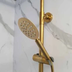 Signature Ripley Brushed Brass Round Thermostatic Dual Head Shower Set 10 Signature Ripley Brushed Brass Round Thermostatic Dual Head Shower Set -Lumibath Shop 20211008 111837