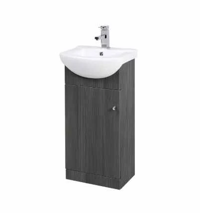 Elation Ikoma 450mm 1 Door Vanity Unit & Basin - Bodega Grey 1 Elation Ikoma 450mm 1 Door Vanity Unit & Basin - Bodega Grey