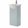 Elation Ikoma 450mm 1 Door Vanity Unit & Basin - Pearl Grey Matt