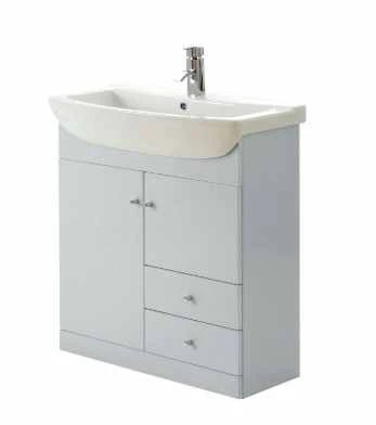 Elation Ikoma 750mm Vanity Unit & Basin - Pearl Grey Matt 1 Elation Ikoma 750mm Vanity Unit & Basin - Pearl Grey Matt