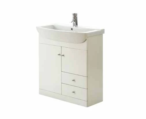Elation Ikoma 850mm Bathroom Vanity Unit & Basin - Gloss White 1 Elation Ikoma 850mm Bathroom Vanity Unit & Basin - Gloss White