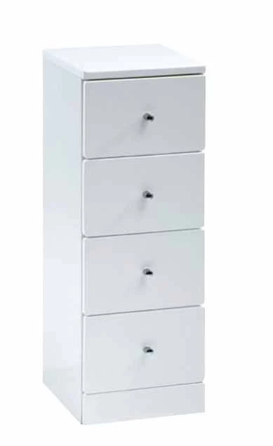 Elation Ikoma 4 Drawer Unit - Gloss White 1 Elation Ikoma 4 Drawer Unit - Gloss White