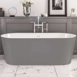 Beaufort Lambeth 1590 X 740 Grey Freestanding Bath