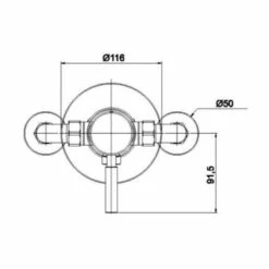 Ergo Manual Concealed Shower Valve - Single Outlet - Sagittarius -Lumibath Shop 3 8