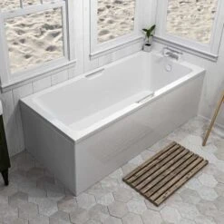 Beaufort Portland 1500 X 700 Beauforte Reinforced Bath With Grips