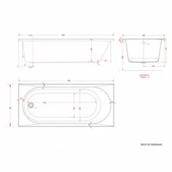 Beaufort Biscay 1800 X 800 Beauforte Reinforced Single Ended Bath -Lumibath Shop 42 1.0151