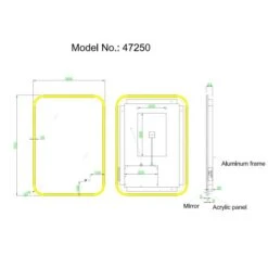 Highlife Torrido 500 X 700 LED Bathroom Mirror With Shaver Socket -Lumibath Shop 47250