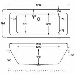 Carron Quantum Duo 1800 X 800 Double Ended Bath - 5mm -Lumibath Shop 65 quantum de 1800x800 tech d