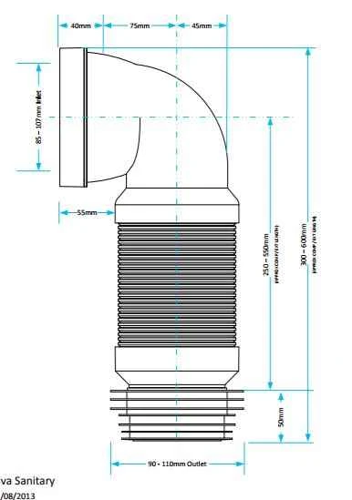 90 Flexible Pan Connector - PP0002/B - Viva Sanitary 2 90 Flexible Pan Connector - PP0002/B - Viva Sanitary - Image 2