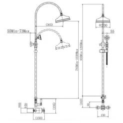 Niagara Arlington Traditional Chrome Dual Head Shower 5 Niagara Arlington Traditional Chrome Dual Head Shower -Lumibath Shop 9303 spec