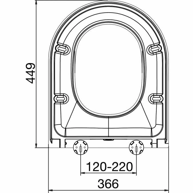 Middle D Style Soft Close Quick Release Toilet Seat - 87810 - Euroshowers 2 Middle D Style Soft Close Quick Release Toilet Seat - 87810 - Euroshowers - Image 2