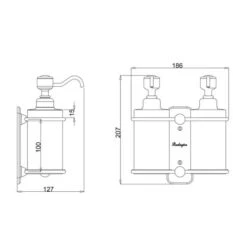 Burlington Double Soap Dispenser Wall Mounted -Lumibath Shop A20 CHR LD