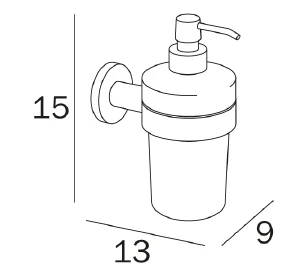 Inda Touch Liquid Soap Dispenser 9 X 15H X 13cm - A46670 CR 2 Inda Touch Liquid Soap Dispenser 9 X 15H X 13cm - A46670 CR - Image 2