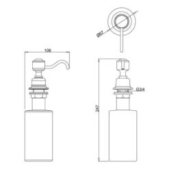 Burlington Traditional White & Chrome Liquid Soap Dispenser A48 5 Burlington Traditional White & Chrome Liquid Soap Dispenser A48 -Lumibath Shop A48 CHR LD