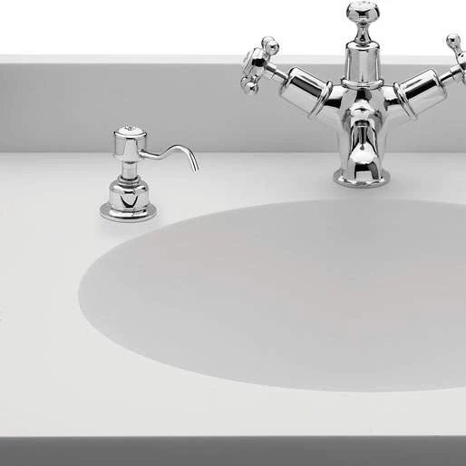 Burlington Traditional White & Chrome Liquid Soap Dispenser A48 2 Burlington Traditional White & Chrome Liquid Soap Dispenser A48 - Image 2