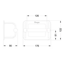 Burlington Gold Toilet Roll Holder -Lumibath Shop A5 2D drawing