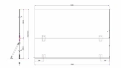 Aquadart Venturi 8 Black Hinged Bath Shower Screen - 1500 X 1000mm -Lumibath Shop AQ6002 BLK