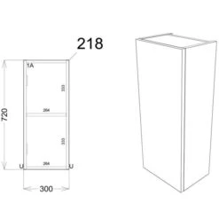 Abacot 300mm Slim Base Unit - Light Grey Gloss 5 Abacot 300mm Slim Base Unit - Light Grey Gloss -Lumibath Shop Abacot 300 Slim Base Sizes