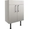 Abacot 600mm Basin Unit - Light Grey Gloss