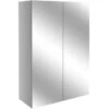 Abacot 500mm Mirrored Unit - Light Grey Gloss