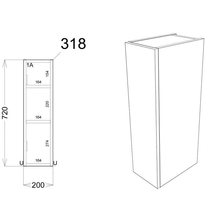 Abacot 200mm Toilet Roll Holder - White Gloss 3 Abacot 200mm Toilet Roll Holder - White Gloss - Image 3