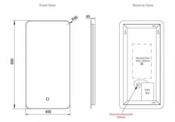 HIB Ambience 40 LED Bathroom Mirror - 400 X 800 5 HIB Ambience 40 LED Bathroom Mirror - 400 X 800 -Lumibath Shop Ambient 40