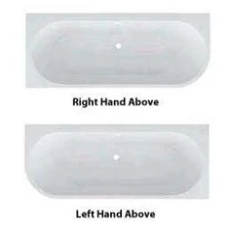 Tissino Angelo 1700 X 700mm Premium Reinforced Double Ended J Bath -Lumibath Shop Angelo handed 1