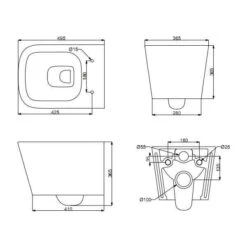 Ankam Rimless Wall Hung Toilet & Soft Close Seat 7 Ankam Rimless Wall Hung Toilet & Soft Close Seat -Lumibath Shop Ankam rimless tech