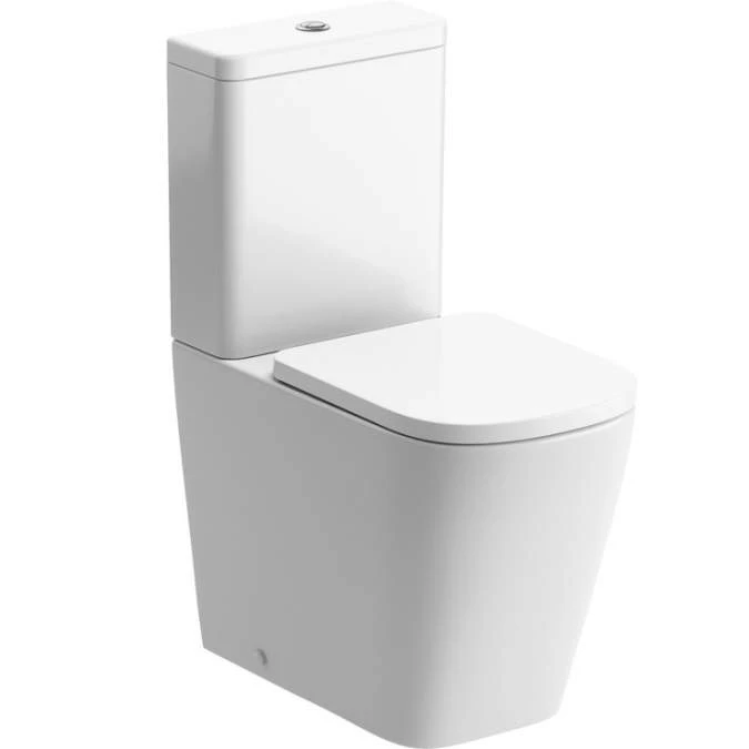 Ankam Rimless Close Coupled Fully Shrouded Short Projection WC & Soft Close Seat 1 Ankam Rimless Close Coupled Fully Shrouded Short Projection WC & Soft Close Seat
