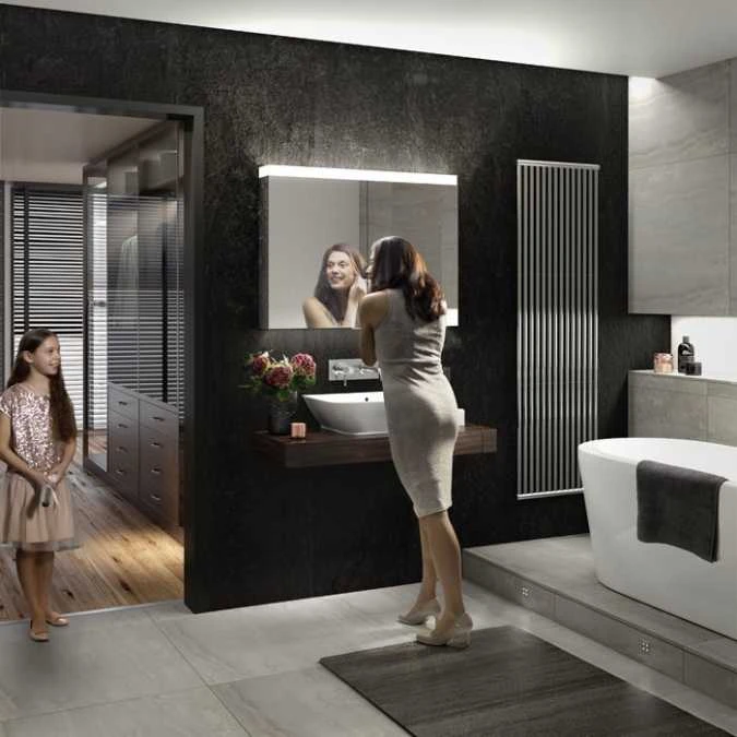 HiB Apex 80 LED Bathroom Mirror Cabinet - 47200 2 HiB Apex 80 LED Bathroom Mirror Cabinet - 47200 - Image 2