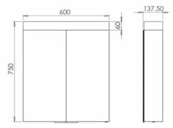 HiB Apex 100 LED Bathroom Mirror Cabinet - 47300 -Lumibath Shop Apex 60 Sizes 2