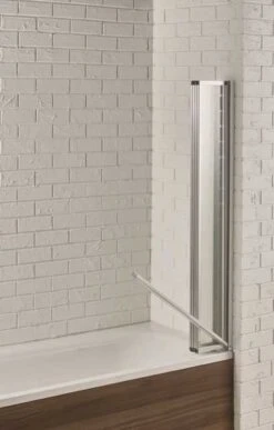 Aquadart Venturi 6 4 Fold Bath Shower Screen With Swiftseal - 1400 X 800mm - Right Hand 7 Aquadart Venturi 6 4 Fold Bath Shower Screen With Swiftseal - 1400 X 800mm - Right Hand -Lumibath Shop Aquadart V6 Swiftseal Folded back with arm