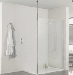 Aquadart 600mm Wetroom 8 Shower Screen -Lumibath Shop Aquadart Wetroom 8 AQ2097 Floor to Ceiling Post 1 4