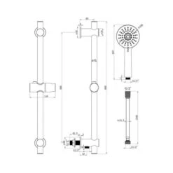 Round Shower Pack 4 - Allier Dual Outlet Shower Valve & Riser Rail With Rainfall Shower 7 Round Shower Pack 4 - Allier Dual Outlet Shower Valve & Riser Rail With Rainfall Shower -Lumibath Shop Astro Shower Pack 4 Handset Rail Tech