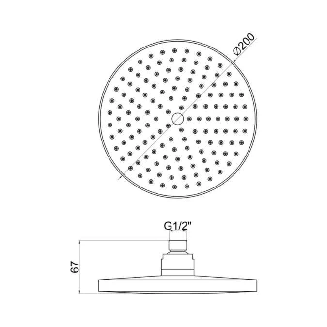 Round Shower Pack 4 - Allier Dual Outlet Shower Valve & Riser Rail With Rainfall Shower 4 Round Shower Pack 4 - Allier Dual Outlet Shower Valve & Riser Rail With Rainfall Shower - Image 4