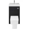 Athena Vault 2 In 1 WC & Hacienda Black Vanity Unit 500mm