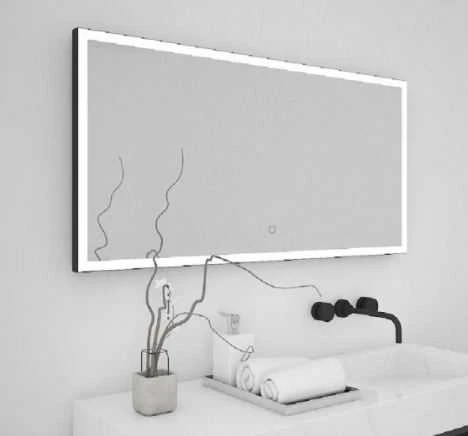 Tate Light Rectangular Mirror 50 Black - 50x100cm 2 Tate Light Rectangular Mirror 50 Black - 50x100cm - Image 2