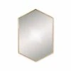 Docklands 500 X 750 Brushed Brass Hexagonal Framed Mirror - Origins Living