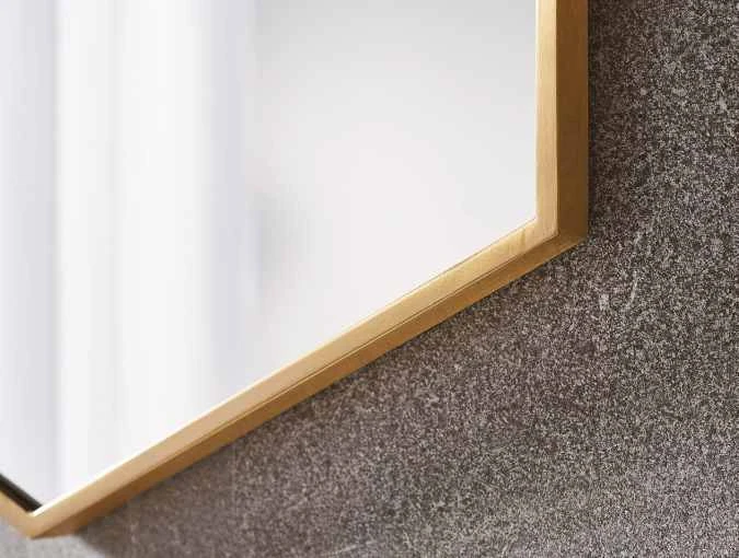 Docklands 500 X 750 Brushed Brass Hexagonal Framed Mirror - Origins Living 3 Docklands 500 X 750 Brushed Brass Hexagonal Framed Mirror - Origins Living - Image 3