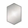 Docklands 500 X 750 Matt Black Hexagonal Framed Mirror - Origins Living