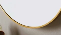 Docklands 600mm Brushed Brass Round Framed Mirror - Origins Living 7 Docklands 600mm Brushed Brass Round Framed Mirror - Origins Living -Lumibath Shop B375523 docklands round mirror 60 brushed brass frame closeup