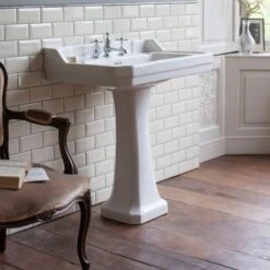 Burlington Edwardian 61cm Basin & Pedestal -Lumibath Shop B5 1TH P1 RS