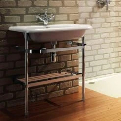 Burlington Natural Stone Basin With Optional Chrome Wash Stand -Lumibath Shop B9E RS
