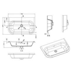 Burlington Natural Stone Basin With Optional Chrome Wash Stand -Lumibath Shop B9E LD