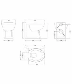 Bayswater Fitzroy Traditional Back To Wall Toilet Pan -Lumibath Shop BAYC021 tech